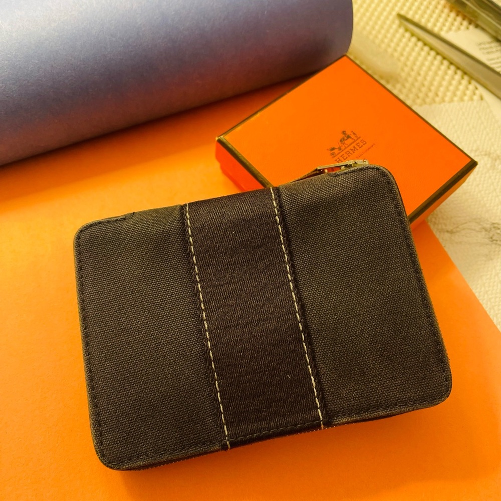Hermes compact zip around wallet